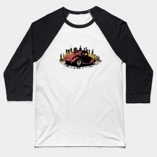 34 Ford with City Skyline, red Baseball T-Shirt